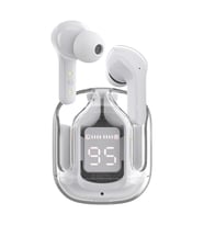 Yeni Şeffaf Kapsül Macaron Tws Kablosuz Bluetooth 5.3 Kulaklık Hifi Ses Kulaklık Led Dijital Ekran Kulaklık Beyaz