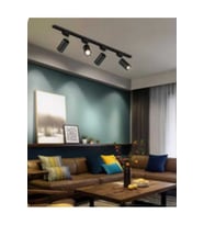 mylights siyah dörtlü 1mt ray spot gun ısıgı ampullu harekletli ray spot led spot led avize ampull