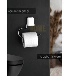 Paslanmaz Kapaksız Tuvalet Kağıdı Askılığı Wc Kağıtlık Tutucu Krom