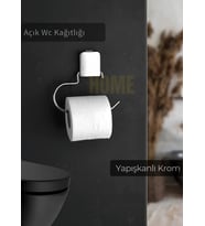 Paslanmaz Kapaksız Tuvalet Kağıdı Askılığı Wc Kağıtlık Tutucu Krom