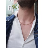 Kolye Çelik Zincir Burgulu Tasarım 0.5mm MBJKO-0381 (Gold)