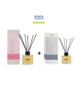 Çiçeksi Natural Place + Sümbül Amber Iconic Place Dekoratif Ortam Kokusu 120 ml - Bambu Çubuklu