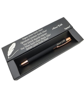 Signator® C462 Mat Siyah Rose Gold Tükenmez Kalem  İsme Özel Kalem  Hediyelik Kalem (Karışık)