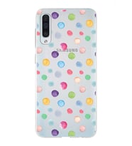 PrintiFy Samsung Galaxy A50 ile Uyumlu 1mm Slim Fit Water Color 6 Baskılı Şeffaf  Kılıf