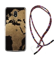 Xiaomi Redmi 8A 8 Pro 9C 9T 10C 11T Pro Kılıf Boyun Asklı Rasta Silikon Map Planet 1656