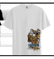 Urban Echo - %100 Pamuklu Kadın Beyaz Tişört - Premium Quality (Siyah - Beyaz)