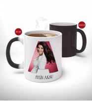 BK Gift Kişiye Özel Harfli Fotoğraflı Sihirli Kupa Bardak-1