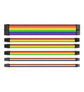 Thermaltake AC-049-CNONAN-A1 TtMod Rainbow Power Supply Sleeved Kablo Seti  (16 AWG)