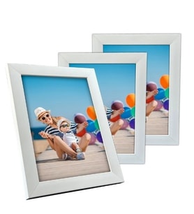 DECOLIFE ÇERÇEVE, FOTOĞRAF ÇERÇEVESİ, ANI ÇERÇEVESİ, RESİM ÇERÇEVESİ, ÇOKLU ÇERÇEVE ÜÇLÜ 10x15cm (Beyaz)