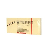 Temat Yapışkanlı Not Kağıdı 100 Yaprak Pastel Sarı 50x40 MM