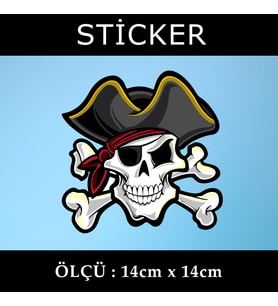 kuru kafa iskelet adam korsan adam etiket sticker - 2 adet çıkartma araba motosiklet kask atv tablet pc buzdolabı otomobil bilgisayar uyumlu
