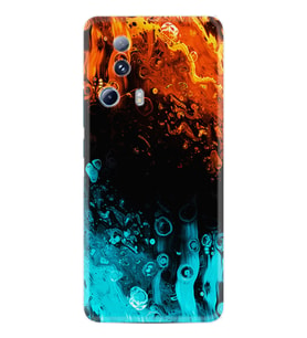 Xiaomi Mi 13 Lite Kılıf Silikon Desen Özel Seri Orange Blue Color 1665