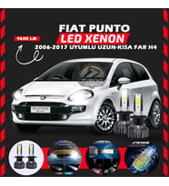 Fiat Punto 2006-2017 Uzun - Kısa Far Uyumlu Şimşek Etkili Led Xenon Pro Series H4