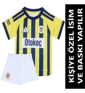Fenerbahçe Forma 2026/2027 Yeni Sezon KİŞİYE ÖZEL İSİM VE NUMARA BASKILI ÇOCUK Futbol Forması (xx91)