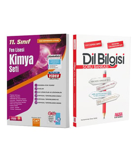 Çap Yayınları 11.Sınıf Fen Lisesi Kimya Seti ve AKM Dil Bilgisi Soru Bankası Seti 2 Kitap