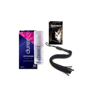 Durex Intense Kadın Uyarıcılı Jel + Siyah Püsküllü Deri Kırbaç + Hediye