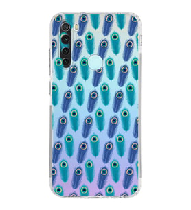 PrintiFy Xiaomi Redmi Note 8 ile Uyumlu Nazar Boncuğu 4 Baskılı Kamera Korumalı Şeffaf Silikon Kılıf
