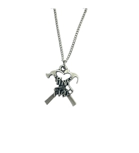 Pink Floyd Rock Metal Grup Zincir Kolye -Unisex 60 cm Müzik Temalı Aksesuar (Gümüş)