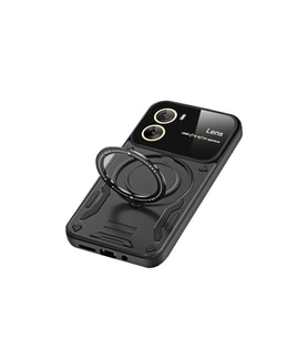 Vivo Y16 Kılıf Joy Lens Standlı Kapak - Siyah