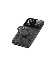 Vivo Y16 Kılıf Joy Lens Standlı Kapak - Siyah
