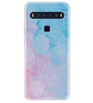 Tcl 10l Kılıf Excode Desenli Silikon Kılıf Excode Pink Blue Abstract 1385