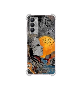 PrintiFy Tecno Camon18 ile Uyumlu Simya Serisi Mozaik Tanrıça Tasarımlı Uv Baskılı Köşe Korumalı Antişok Kılıf