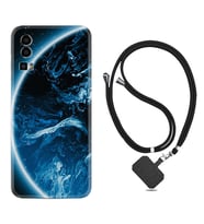 General Mobile Gm 23 Kılıf Silikon Boyun Askılı İpli Desenli Silikon Blue Planet 1610