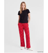 LCW DREAM Kırmızı Yılbaşı Temalı Kadın Pijama Altı