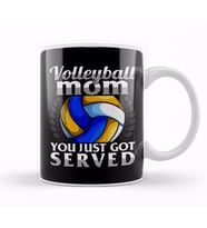 Funny You Just Got Served Volleyball Mom Serve Pun Kupa Bardak Porselen