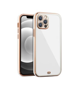 iPhone  13 Pro    Arka kapak Kılıf   Beyaz   kenarlı  rose