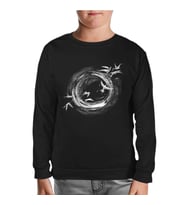 Black Hole Birds Flying Around Siyah Çocuk Sweatshirt