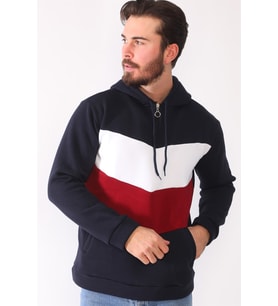 Dewberry Erkek Pamuklu Sweatshirt Lacivert 1044 Günlük Üst Giyim, Hafta Sonu Kombini, Seyahat Gardırobu