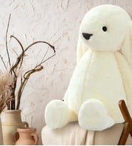 Peluş Tavşan Uyku Arkadaşım Papyonlu Uzun Kulak Bunny Peluş Tavşan 65 cm