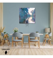 Kare Kanvas Ünlü Eserler Cloude Monet Siene'de Sabah