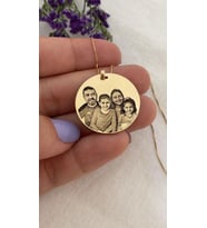 kararmaz çelik fotoğraf baskılı gold plaka kolye