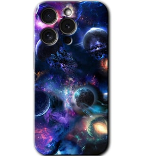 iPhone 15 Pro Uyumlu Kılıf HD Desen Baskılı Arka Kapak - Gezegen Karışımı