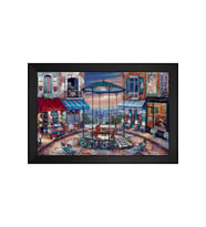 Manzara Temalı Kanvas Tablo 50 x 70 cm Siyah Çerçeve