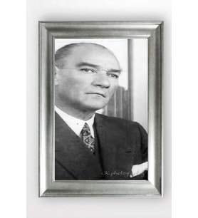 Gümüş Çerçeveli Atatürk Tablo cv735