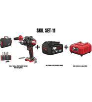SKIL Set-11 (SKIL XP  AKÜLÜ DARBELİ MATKAP VİDALAMA ÇANTALI+4,Ah Li BATARYA PROMO+2,4 A ŞARJ CİHAZI)