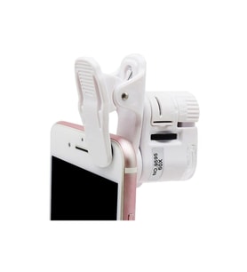 60x Mini Cep Telefonu Için Mandallı Mikroskop Uv Ledli Büyüteç - Model : Al2431