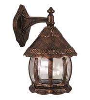 AVONNI BAP-68184-BKR-M1 Kahverengi Boyalı Dış Mekan Aydınlatma E27 ABS Polikarbon Cam 30cm