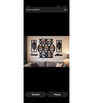 Resim çerçevesi 7 adet resim yeri resim içi 10*15 tamamı 68 cmdir no 30044