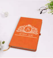 BK Gift Kişiye Özel İsimli Turuncu Termo Deri Defter Model 13