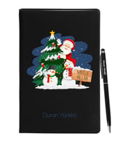 Yılbaşı İçin Kişiye Özel Tasarım Defter Kalem Seti