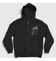 Presmono Unisex Siyah Tour Gitarist Hediye Joe Satriani Fermuarlı Kapüşonlu Sweatshirt 551927tt