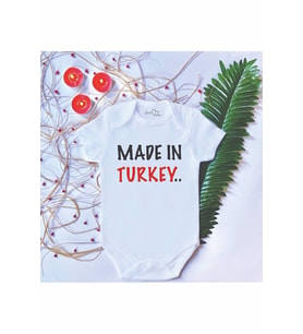 Unisex Bebek Baskılı Made In Turkey %100 Pamuklu Çıtçıtlı Body Zıbın