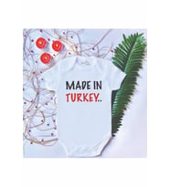 Unisex Bebek Baskılı Made In Turkey %100 Pamuklu Çıtçıtlı Body Zıbın