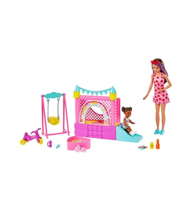 Barbie Bebek Bakıcısı Skipper Oyun Evi Seti, Bebek Bakıcısı Skipper, Bebek Figürü, Salıncak ve Akses (Çok Renkli)