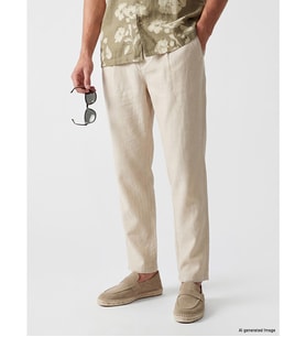 LCW Vision Bej Regular Fit Erkek Pileli Pantolon
