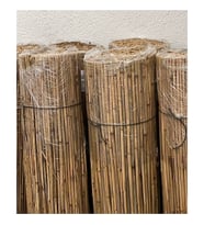 Doğal Kamış Hasır Çit 1m x 5m Doğal Bambu -Bahçe Çiti - Gölgelik Hasır -Tavan Dekorasyon Turkuaz Tek Ebat 100 x 500